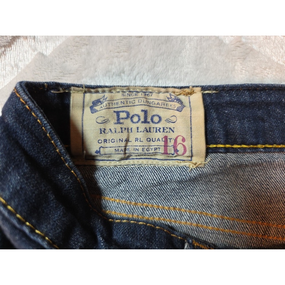Polo Ralph Lauren Slim Jeans Youth Boys 16 Blue Denim Straight Leg - Picture 14 of 16